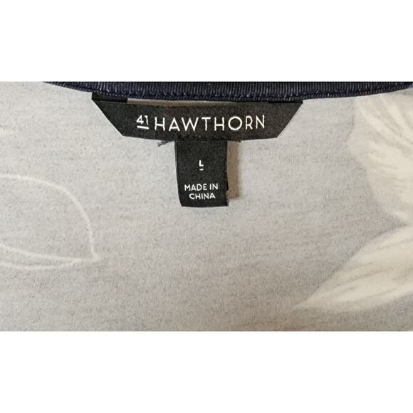 41 Hawthorne Adelina Blue Floral Sleeveless Rayon & Spandex Maxi Dress Large L - Picture 8 of 8